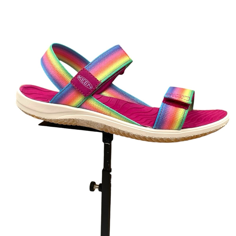 KEEN Youth Girls Elle Backstrap Sandal Size 5/Women's Size 7 Rainbow Adjustable